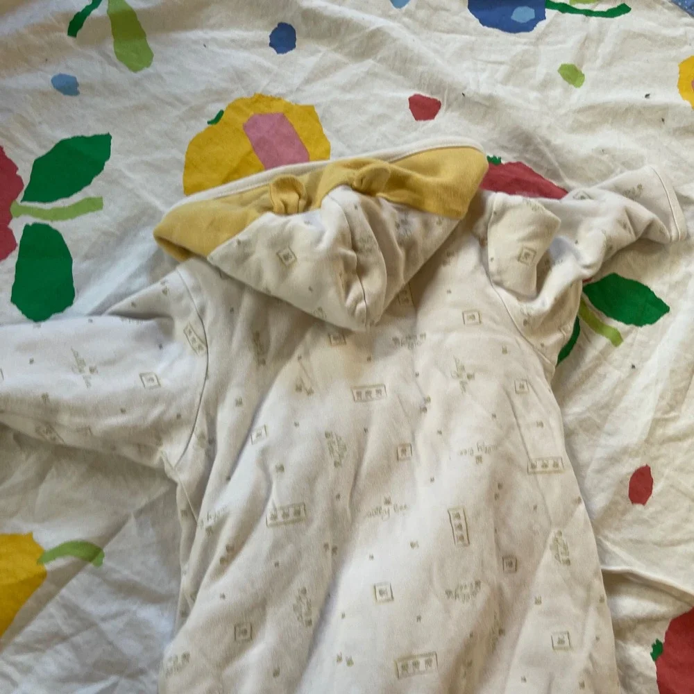 Classic Pooh Baby Sleep Sack Wearable Blanket Hooded Yellow Bear Ears 0-6 Months